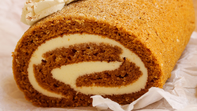 Close up of a pumpkin roll_381021