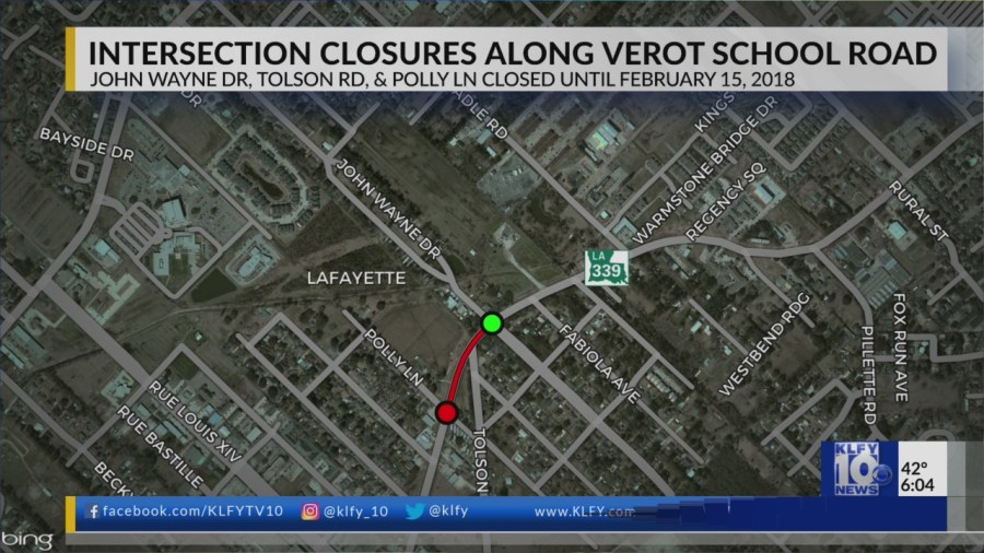 Verot School road closure