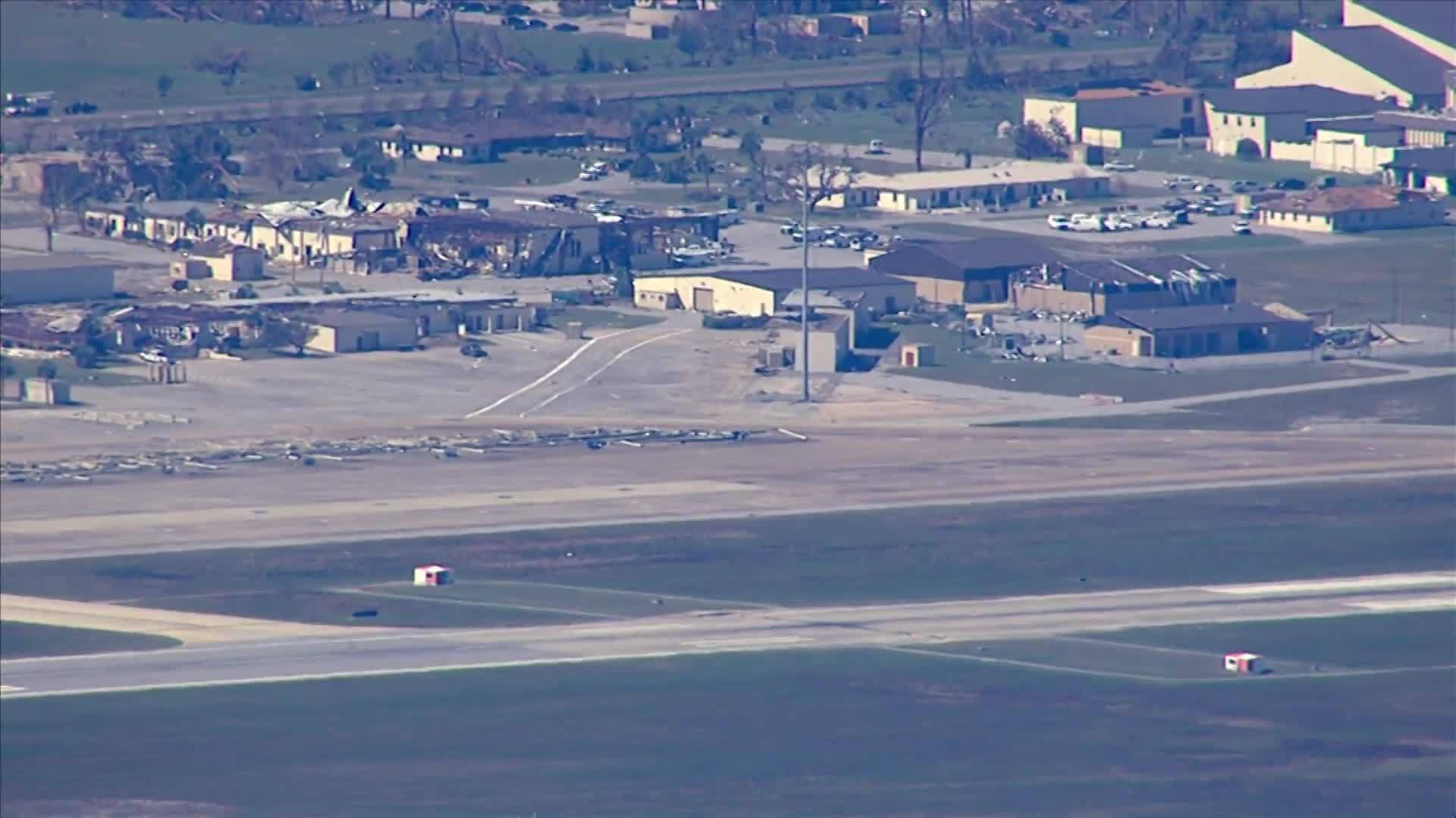 Tyndall Air Force Base Hit by Hurricane Michael