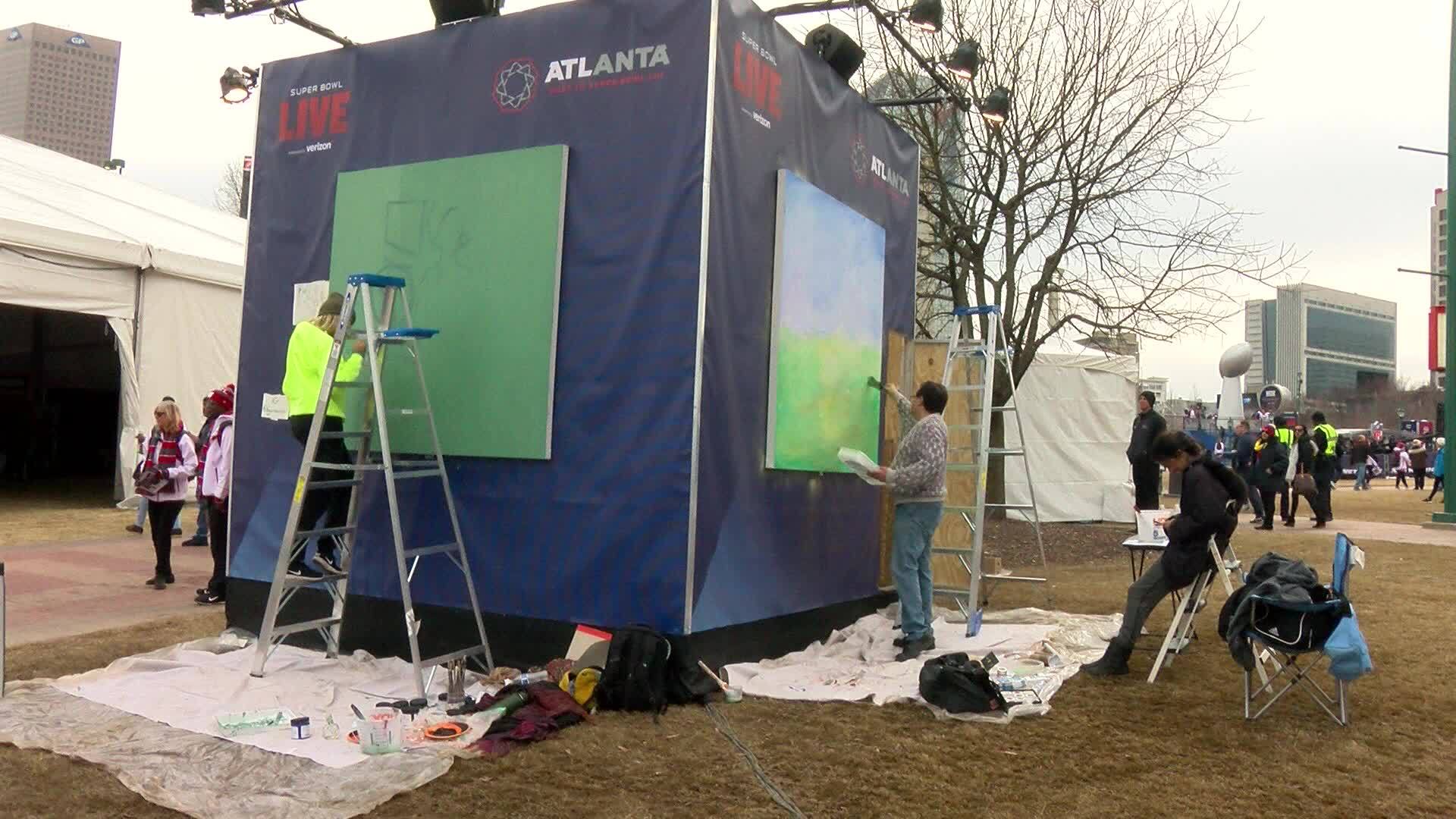 Atlanta artists create new work the week of the big game