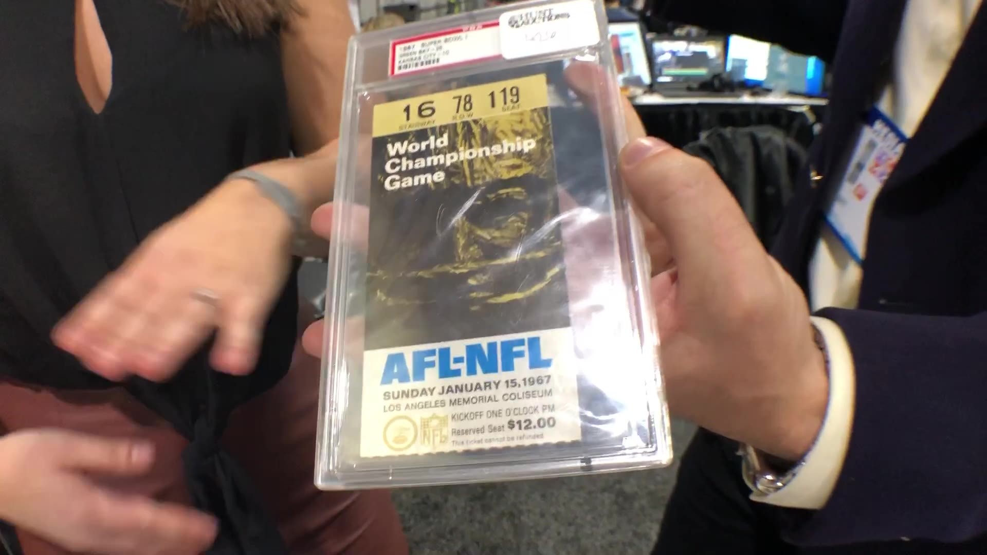 Big Game Memorabilia: 1967 NFL championship ticket, Game-worn Matt Ryan jersey
