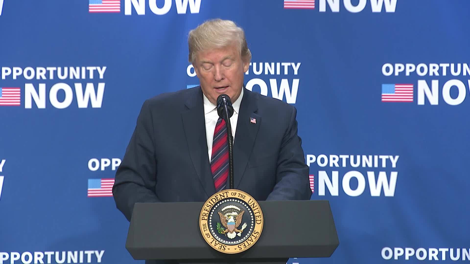 President Trump meets with state lawmakers to discuss ‘opportunity zone' program roll out