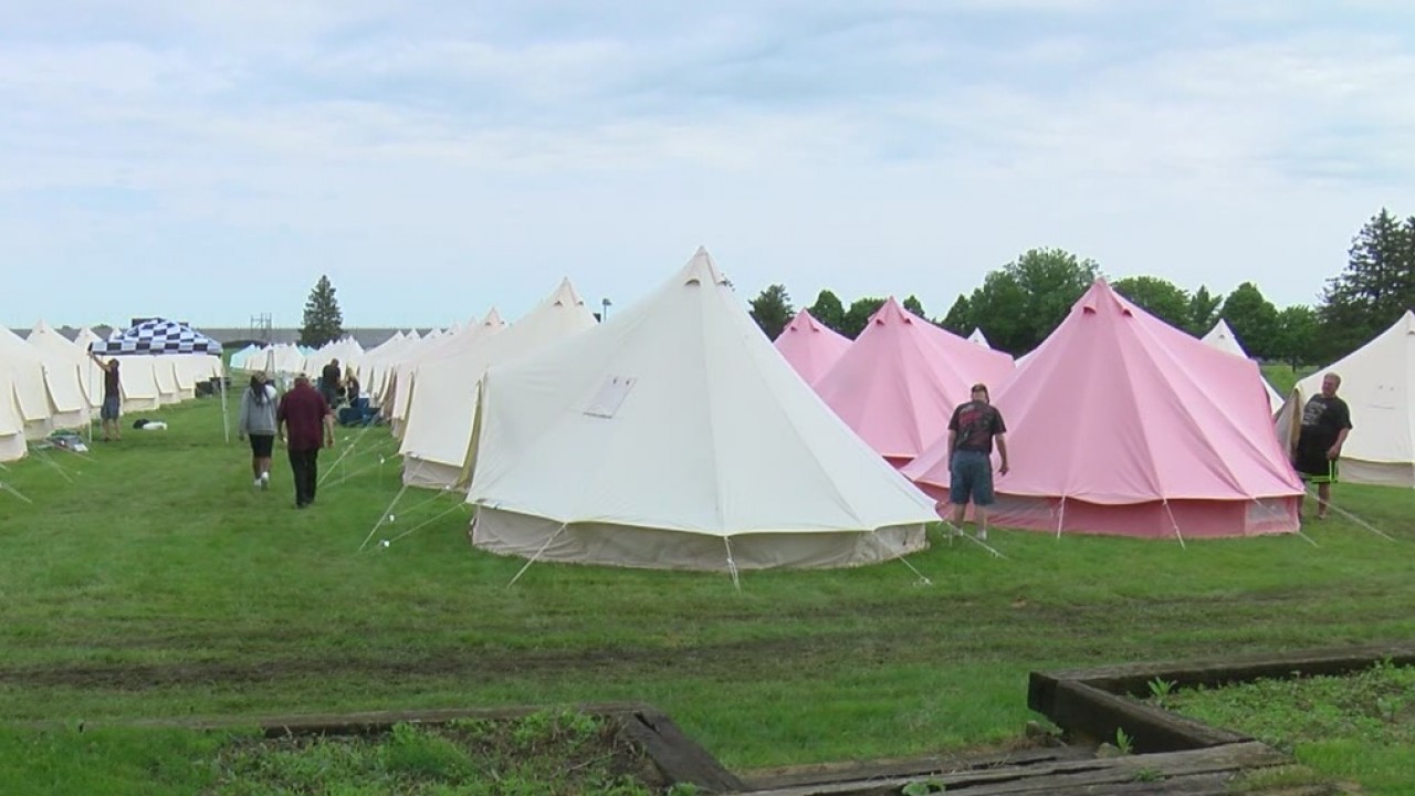 Spectators pay big bucks for luxury camping experience at IMS infield