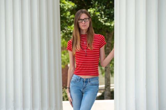 Peyton Rose Michelle is the first first openly transgender woman elected to a Louisiana political position. She represents St. Martin, Iberia, and St. Landry Parishes with her 46th District A seat for the Democratic State Central Committee. Thursday, July 16, 2020. (Photo: SCOTT CLAUSE/USA TODAY Network)