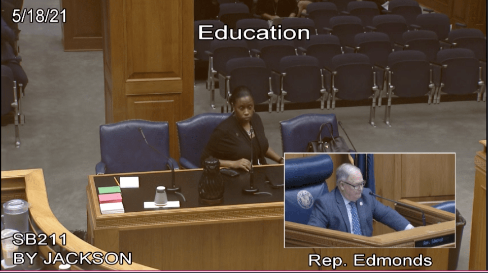 Sen. Katrina Jackson presented a bill to mandate trauma training for all teachers, counselors and administrators. Photo Credit: Emily Wood/