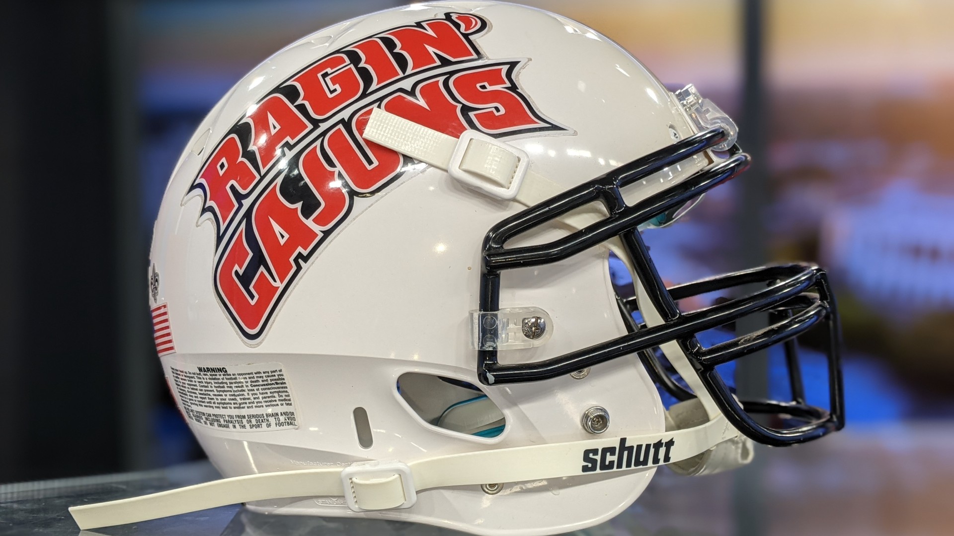 UL Lafayette Ragin' Cajun football helmet