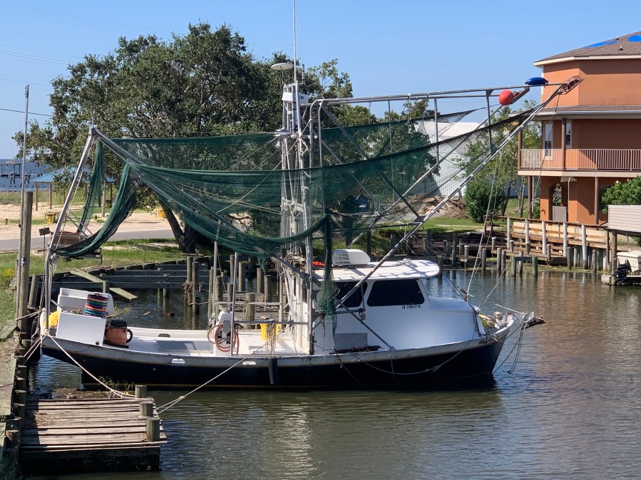 Barry Labruzzo’s shrimp boat that he and Justin Smith use for trips of up to five days. (Joe Rizzo/LSU Manship School News Service)